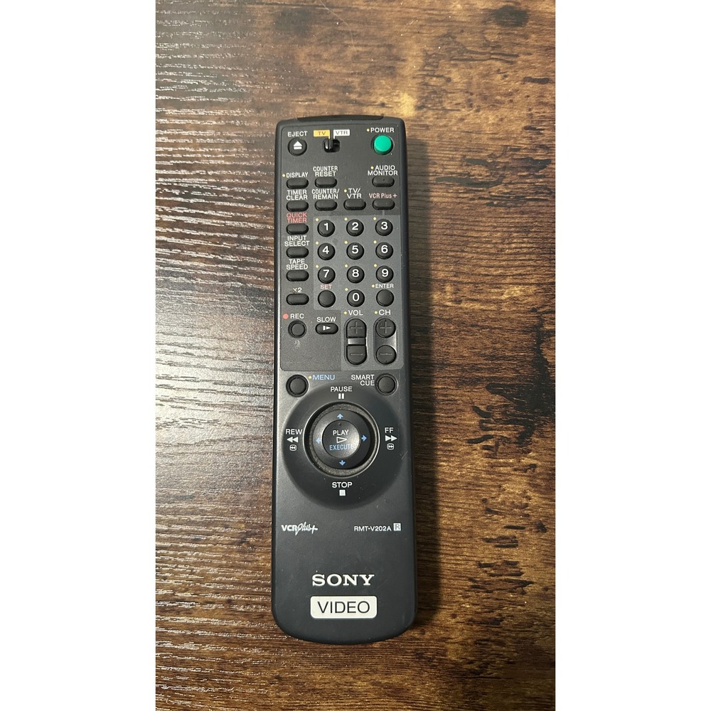 Sony Remote Control Black RMT-V202A TV VCR